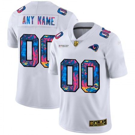 Miesten Los Angeles Rams NFL Pelipaita Custom Nike 2020 Monivärinen Valkoinen